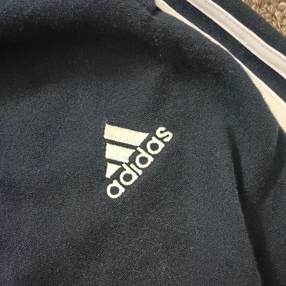 Adidas Mens Black Sweatpants Crop Capri with White Stripes Size 4x - Picture 6 of 10